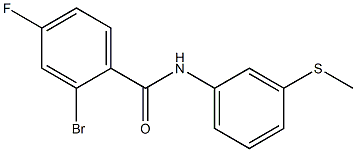 2-bromo-4-fluoro-N-[3-(methylthio)phenyl]benzamide Struktur