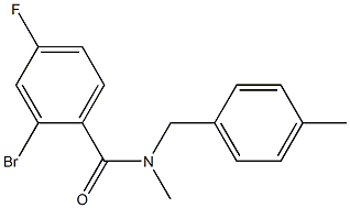 2-bromo-4-fluoro-N-methyl-N-[(4-methylphenyl)methyl]benzamide Struktur