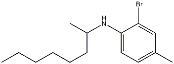 2-bromo-4-methyl-N-(octan-2-yl)aniline Struktur