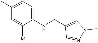 2-bromo-4-methyl-N-[(1-methyl-1H-pyrazol-4-yl)methyl]aniline Struktur