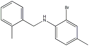 2-bromo-4-methyl-N-[(2-methylphenyl)methyl]aniline Struktur