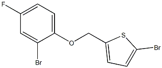 2-bromo-5-(2-bromo-4-fluorophenoxymethyl)thiophene Struktur