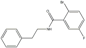 2-bromo-5-fluoro-N-(2-phenylethyl)benzamide Struktur