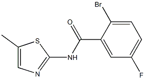 2-bromo-5-fluoro-N-(5-methyl-1,3-thiazol-2-yl)benzamide Struktur