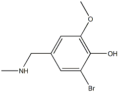 2-bromo-6-methoxy-4-[(methylamino)methyl]phenol Struktur