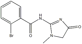 2-bromo-N-(1-methyl-4-oxo-4,5-dihydro-1H-imidazol-2-yl)benzamide Struktur