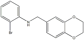 2-bromo-N-(2,3-dihydro-1,4-benzodioxin-6-ylmethyl)aniline Struktur