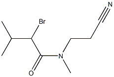 2-bromo-N-(2-cyanoethyl)-N,3-dimethylbutanamide Struktur