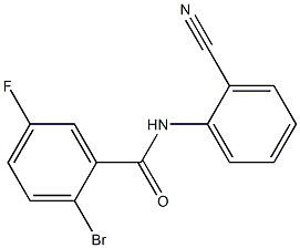 2-bromo-N-(2-cyanophenyl)-5-fluorobenzamide Struktur