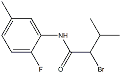 2-bromo-N-(2-fluoro-5-methylphenyl)-3-methylbutanamide Struktur