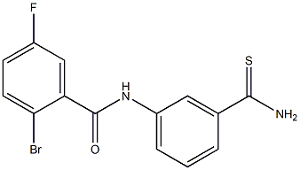 2-bromo-N-(3-carbamothioylphenyl)-5-fluorobenzamide Struktur