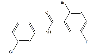 2-bromo-N-(3-chloro-4-methylphenyl)-5-fluorobenzamide Struktur