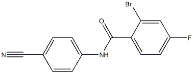 2-bromo-N-(4-cyanophenyl)-4-fluorobenzamide Struktur