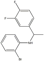 2-bromo-N-[1-(3,4-difluorophenyl)ethyl]aniline Struktur