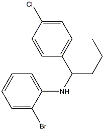 2-bromo-N-[1-(4-chlorophenyl)butyl]aniline Struktur