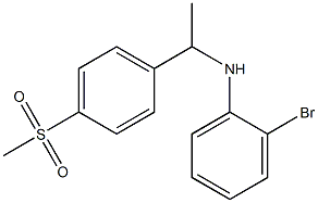 2-bromo-N-[1-(4-methanesulfonylphenyl)ethyl]aniline Struktur