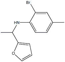 2-bromo-N-[1-(furan-2-yl)ethyl]-4-methylaniline Struktur