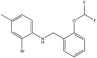 2-bromo-N-{[2-(difluoromethoxy)phenyl]methyl}-4-methylaniline Struktur