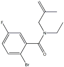 2-bromo-N-ethyl-5-fluoro-N-(2-methylprop-2-enyl)benzamide Struktur