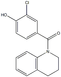 2-chloro-4-(1,2,3,4-tetrahydroquinolin-1-ylcarbonyl)phenol Struktur