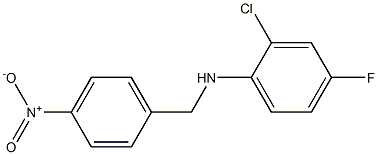 2-chloro-4-fluoro-N-[(4-nitrophenyl)methyl]aniline Struktur