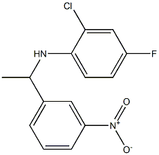 2-chloro-4-fluoro-N-[1-(3-nitrophenyl)ethyl]aniline Struktur