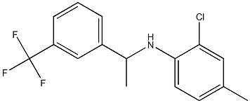 2-chloro-4-methyl-N-{1-[3-(trifluoromethyl)phenyl]ethyl}aniline Struktur