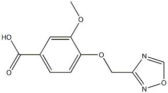 3-methoxy-4-(1,2,4-oxadiazol-3-ylmethoxy)benzoic acid Struktur