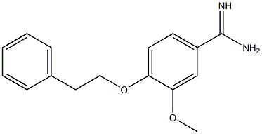 3-methoxy-4-(2-phenylethoxy)benzenecarboximidamide Struktur