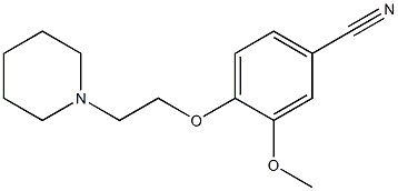 3-methoxy-4-[2-(piperidin-1-yl)ethoxy]benzonitrile Struktur