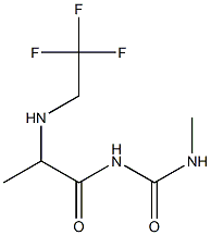 3-methyl-1-{2-[(2,2,2-trifluoroethyl)amino]propanoyl}urea Struktur