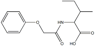 3-methyl-2-(2-phenoxyacetamido)pentanoic acid Struktur