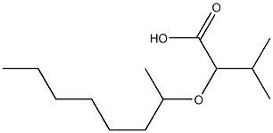 3-methyl-2-(octan-2-yloxy)butanoic acid Struktur