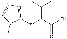 3-methyl-2-[(1-methyl-1H-1,2,3,4-tetrazol-5-yl)sulfanyl]butanoic acid Struktur