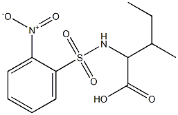 3-methyl-2-[(2-nitrobenzene)sulfonamido]pentanoic acid Struktur