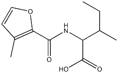 3-methyl-2-[(3-methyl-2-furoyl)amino]pentanoic acid Struktur