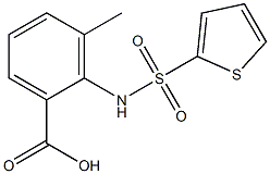 3-methyl-2-[(thien-2-ylsulfonyl)amino]benzoic acid Struktur