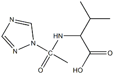 3-methyl-2-[1-(1H-1,2,4-triazol-1-yl)acetamido]butanoic acid Struktur