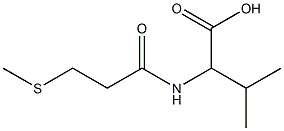 3-methyl-2-[3-(methylsulfanyl)propanamido]butanoic acid Struktur