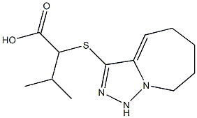 3-methyl-2-{5H,6H,7H,8H,9H-[1,2,4]triazolo[3,4-a]azepin-3-ylsulfanyl}butanoic acid Struktur