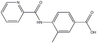 3-methyl-4-[(pyridin-2-ylcarbonyl)amino]benzoic acid Struktur