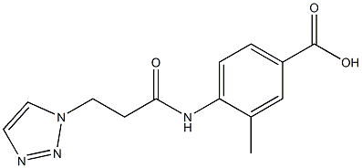 3-methyl-4-[3-(1H-1,2,3-triazol-1-yl)propanamido]benzoic acid Struktur