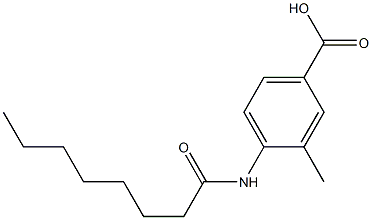 3-methyl-4-octanamidobenzoic acid Struktur