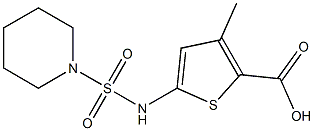 3-methyl-5-[(piperidine-1-sulfonyl)amino]thiophene-2-carboxylic acid Struktur