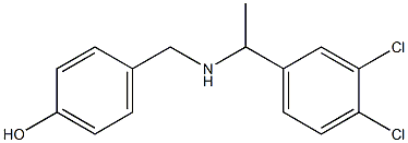 4-({[1-(3,4-dichlorophenyl)ethyl]amino}methyl)phenol Struktur