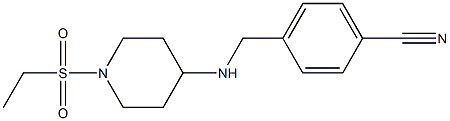 4-({[1-(ethanesulfonyl)piperidin-4-yl]amino}methyl)benzonitrile Struktur