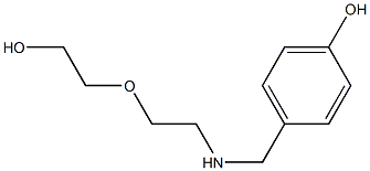 4-({[2-(2-hydroxyethoxy)ethyl]amino}methyl)phenol Struktur