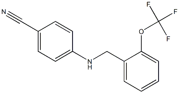 4-({[2-(trifluoromethoxy)phenyl]methyl}amino)benzonitrile Struktur