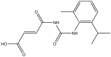 4-({[2-methyl-6-(propan-2-yl)phenyl]carbamoyl}amino)-4-oxobut-2-enoic acid Struktur