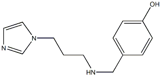 4-({[3-(1H-imidazol-1-yl)propyl]amino}methyl)phenol Struktur